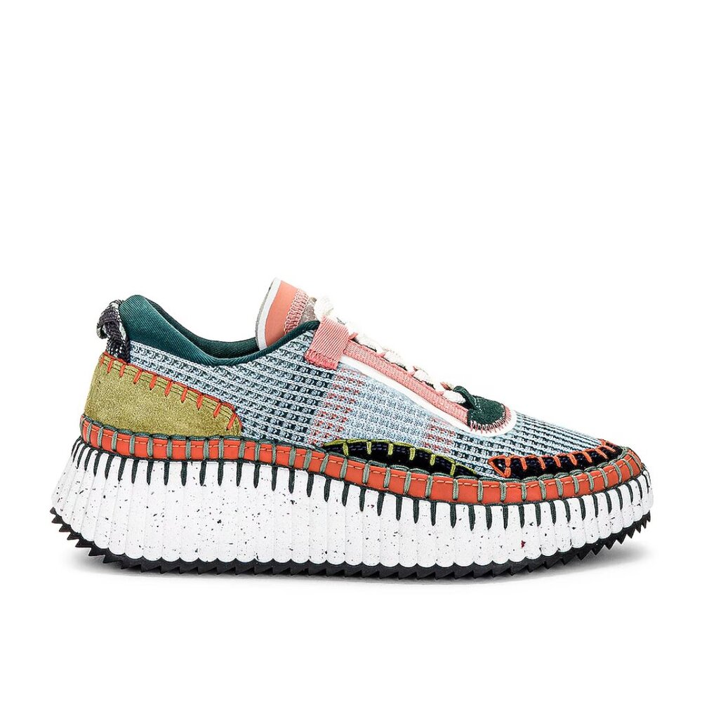 CHLOE Nama Sneakers in Flower Green, Sz: EU37, US7